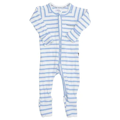 Rompers (Blue, White) from Bonds Cotton, Elastane