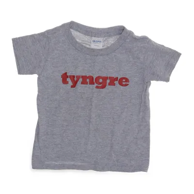T-shirt (Gray, Red) from Gildan Cotton, Polyester