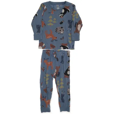 Pyjama (Blauw, Meerkleurig) van Lindex Katoen