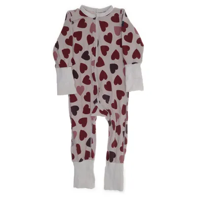 Onesie (Roze, Rood) van Polarn O. Pyret Elastaan, Organisch katoen