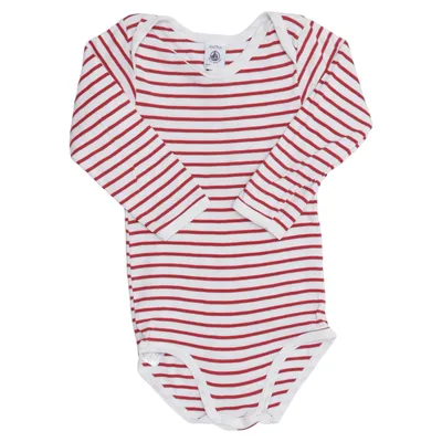 Body (Rouge, Blanc) de Petit Bateau Coton