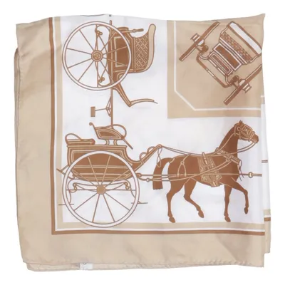 Mouchoir (Beige, Blanc) de Renard Soie