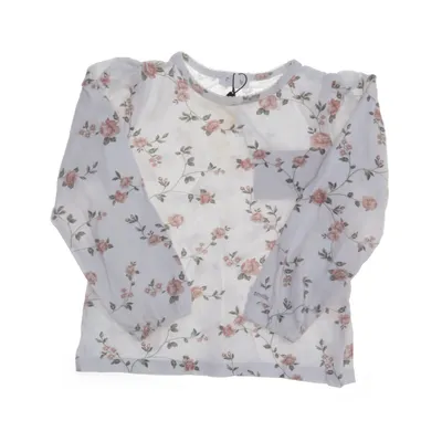 Långärmad t-shirt (Vit, Flerfärgad) från Newbie by KappAhl Bomull, Elastan