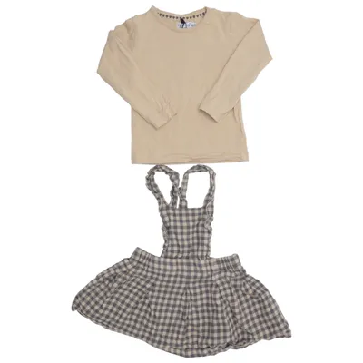 Set (Salopette Dress + T-Shirt LS) from Dirkje Cotton, Elastane