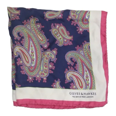 Handkerchief (Blue, Multicolored) from Gieves & Hawkes Silk