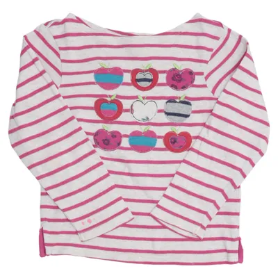 T-shirt à manches longues (Rose, Blanc) de Sense Organics