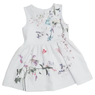 Dress (White, Multicolored) from Next Elastane, Polyester