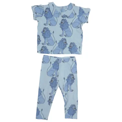 Pajamas (Blue) from Mini Rodini Elastane, Organic cotton