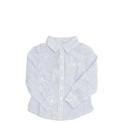Shirt (Wit, Blauw) van John Lewis Katoen, Linnen