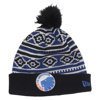 Bonnet à pompon (Noir, Bleu, Blanc) de New Era Acrylique