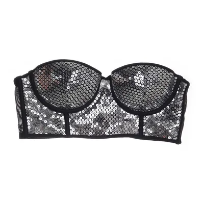 Bustier (Silverfärgad, Svart) från H&M Elastan, Polyamid
