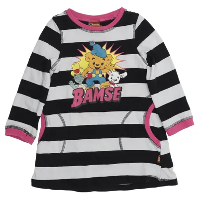 Klänning (Svart, Vit, Rosa, Flerfärgad) från Bamse Bomull, Elastan