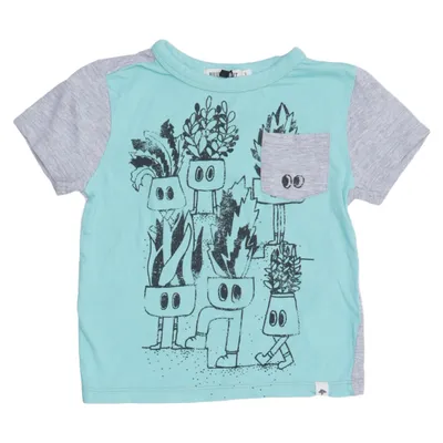 T-shirt (Grøn, Grå) fra Billybandit Bomuld, Polyester