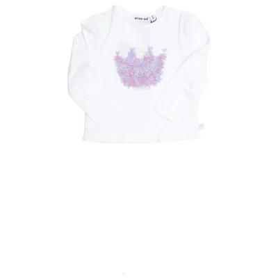 Långärmad t-shirt (Vit) från Stop + Go Bomull, Polyester