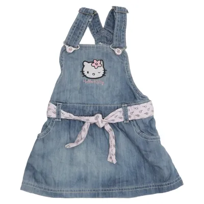 Denimspencer (Blå, Pink) fra H&M x Hello Kitty Bomuld