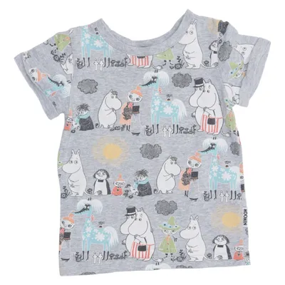 T-shirt (Grijs, Meerkleurig) van Moomin by Martinex Elastaan, Organisch katoen