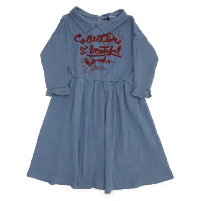 Klänning (Blå) från Bobo Choses Elastan, Ekologisk bomull