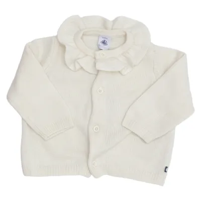 Kofta (Vit) från Petit Bateau Polyamid, Ull