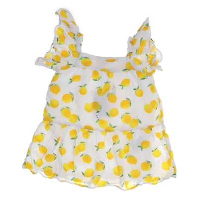 Top (White, Multicolored) from H&M Cotton, Viscose