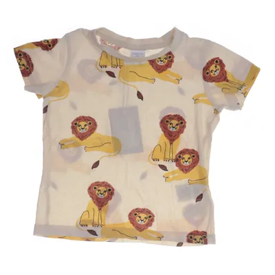 T-shirt (Beige, Flerfärgad) från Lindex Kids Bomull
