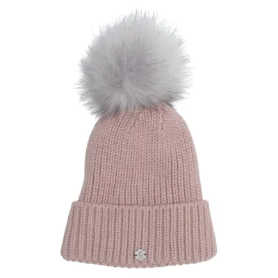 Pompon muts (Roze, Grijs) van Felix Bühler Acryl, Polyester