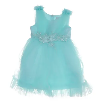 Bloemenmeisjes jurk (Turquoise) van Pretty Baby Polyester