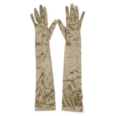 Operahandskar (Guldfärgad) från Fancy Fanny Nylon, Elastan