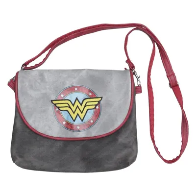 Umhängetasche (Grau, Rot, Mehrfarbig) von Wonder Woman Polyester, Polyurethan