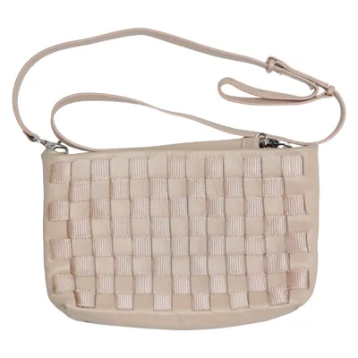 Axelremsväska (Beige) från COS Bomull, Skinn