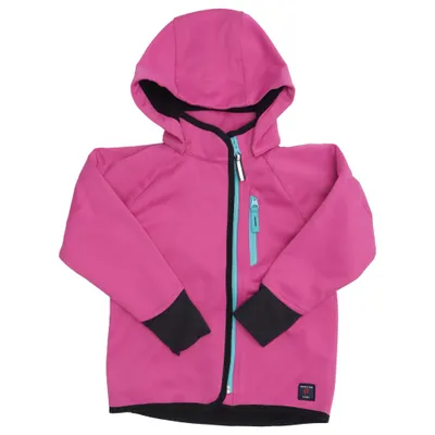 Softshell jacket (Pink, Black) from Polarn O. Pyret Polyester