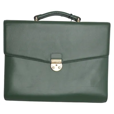 Briefcase (Green) from Le Tanneur