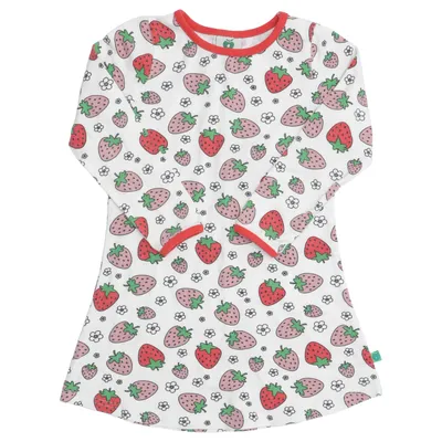Robe (Blanc, Rouge, Vert) de Småfolk Élasthane, Coton biologique
