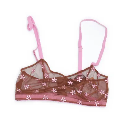 Bralette (Brown, Pink) from Understatement Elastane, Polyester