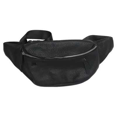 Sac-banane (Noir) de Zign Coton, Cuir, Polyester
