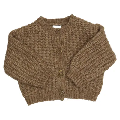 Cardigan (Brown) from Zara Polyester, Wool