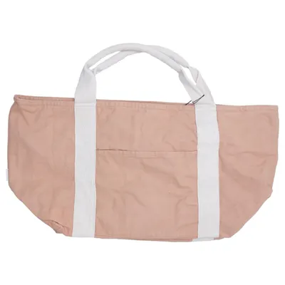 Canvas bag (Beige, White) from Søstrene Grene Cotton