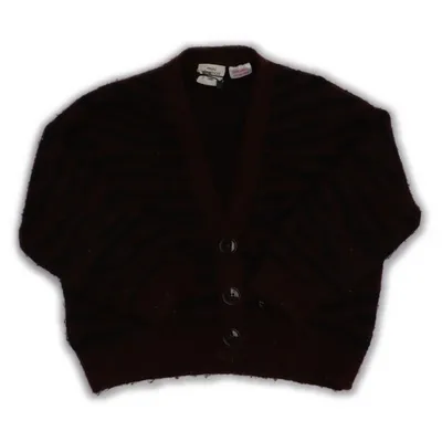 Cardigan (Brown, Black) from Mini Gina Tricot Acrylic, Polyester