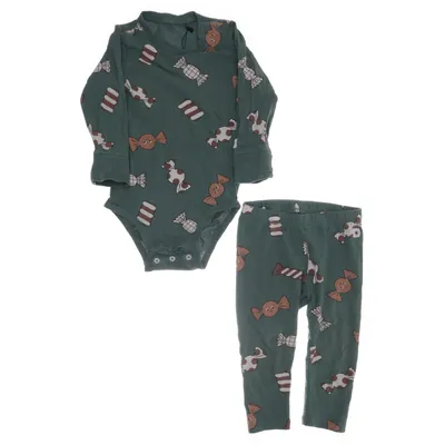 Set (Grön, Flerfärgad) från Lindex Baby Bomull, Elastan