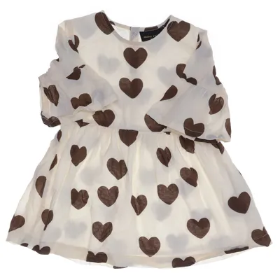 Klänning (Vit, Brun, Flerfärgad) från Mini Rodini Ekologisk bomull
