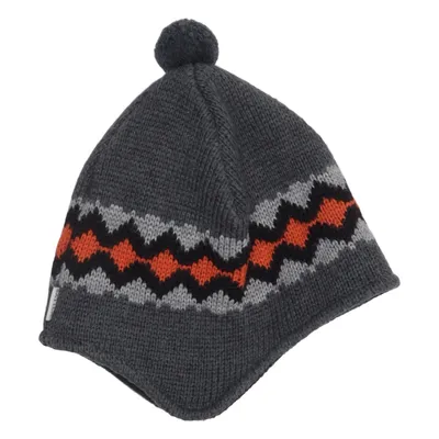 Bonnet à pompon (Gris, Orange, Noir) de Sätila Acrylique, Polyester, Laine