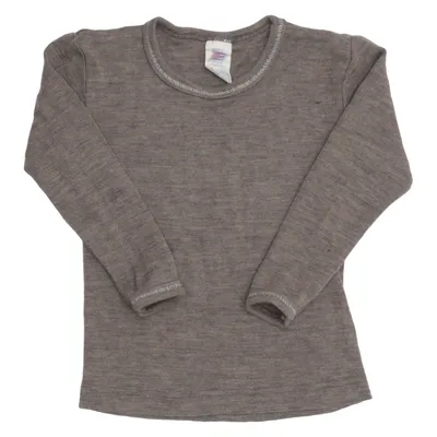 Long sleeve T-shirt (Brown) from Engel Silk, Wool