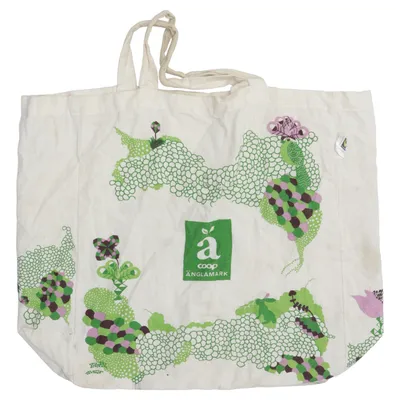 Tygpåse (Vit, Grön, Lila) från Coop Änglamark