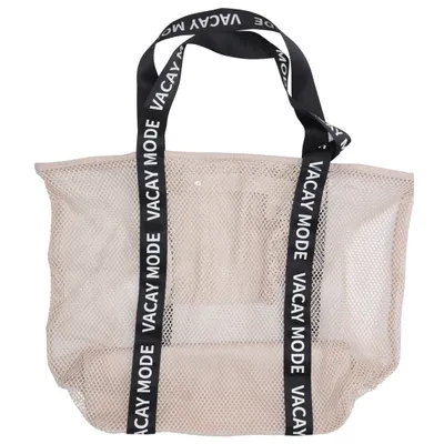 Strandväska (Beige) från Vacay Mode
