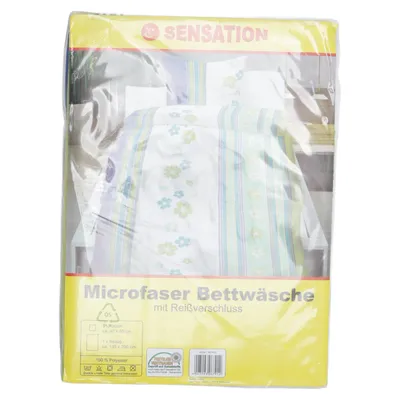 Parure de lit (Bleu, Vert, Blanc) de Sensation Polyester