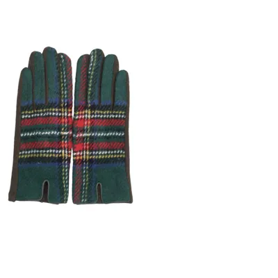 Gloves (Green, Multicolored) Wool