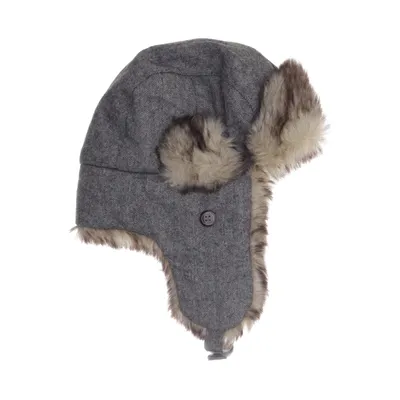 Trapper hat (Brown, Gray) from New Yorker Polyester