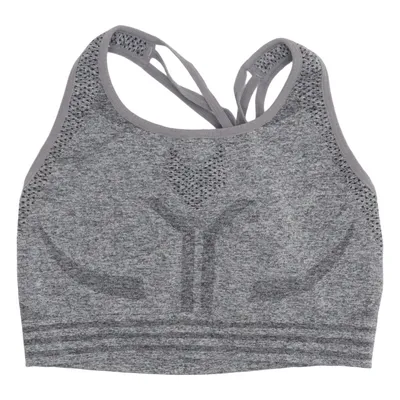 Sports bra (Gray) from Njie Elastane, Polyamide, Polyester