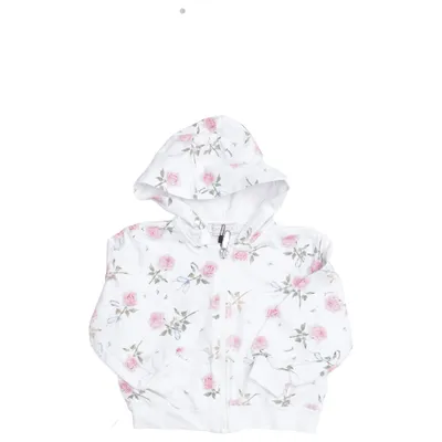 Hoodie (White, Pink, Green) from Monnalisa Cotton, Elastane
