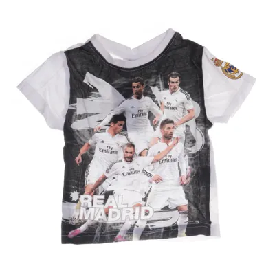 T-shirt (Hvid, Sort, Flerfarvet) fra Real Madrid Bomuld