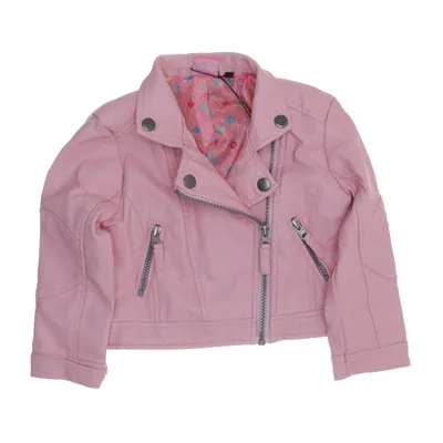 Bikerjack (Roze) van Kiki & Koko Polyester, Polyurethaan, Viscose